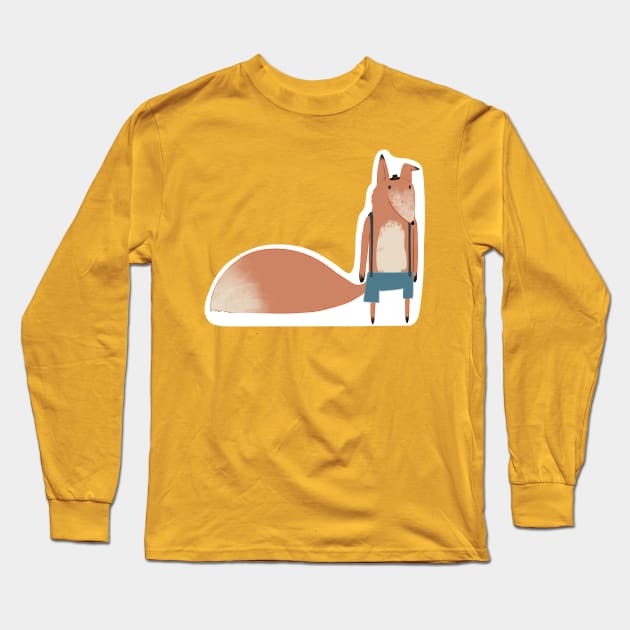 Reginald Fox Long Sleeve T-Shirt by sarahburnsstudio